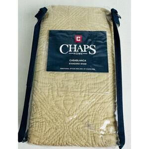 Chaps Ralph Lauren Casablanca Standard Sham Tan Beige Home‎ Decor New